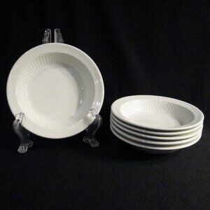 Adams Empress English Ironstone Bright White Fruit Bowls - 6 - Wedgwood Group
